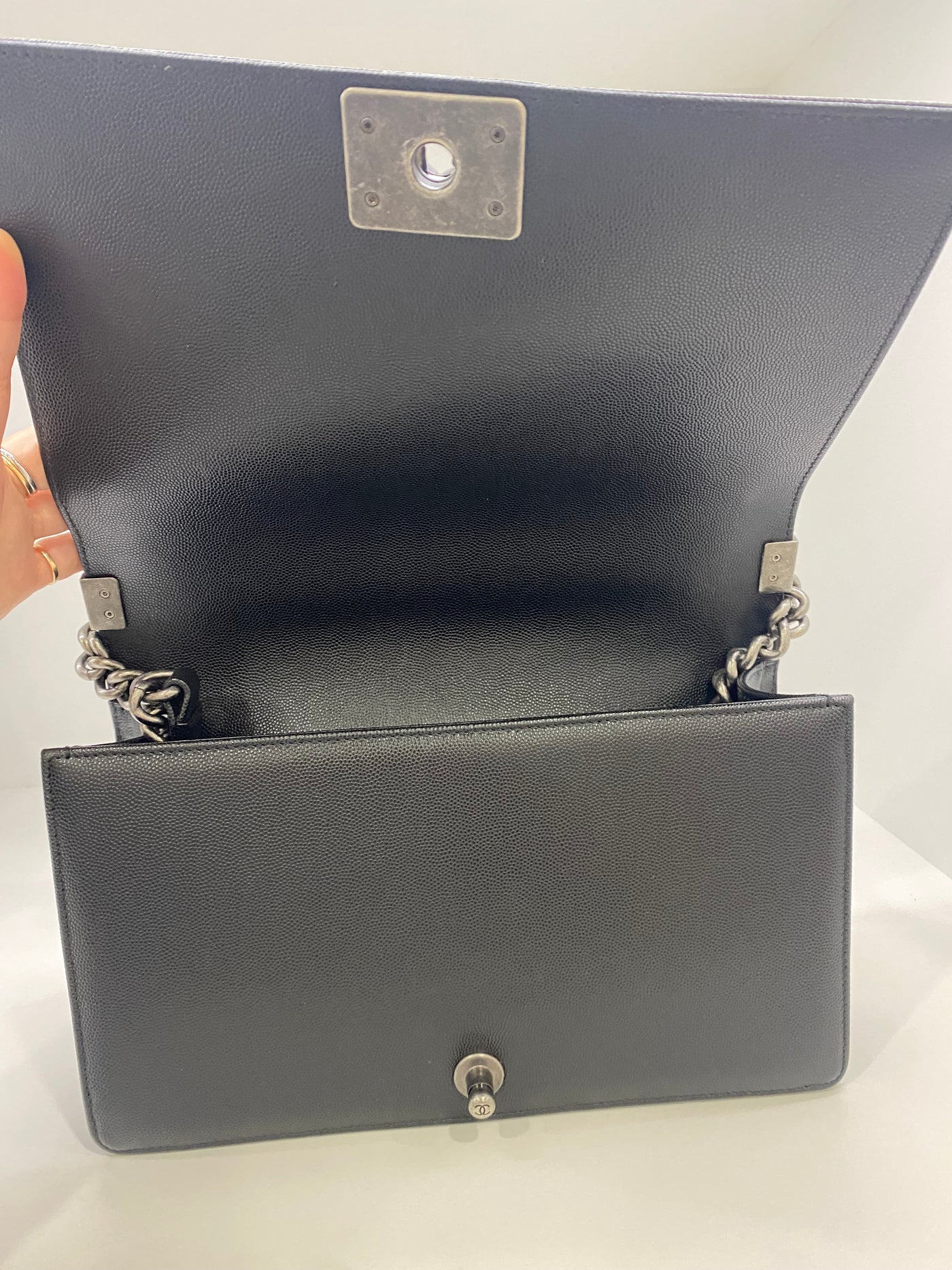 Chanel Boy Bag Black Large Caviar SHW