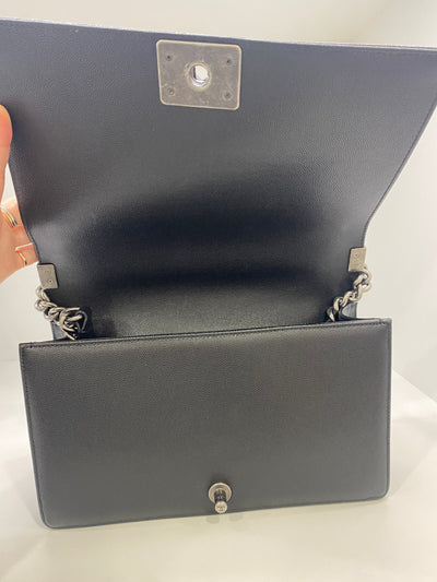 Chanel Boy Bag Black Large Caviar SHW