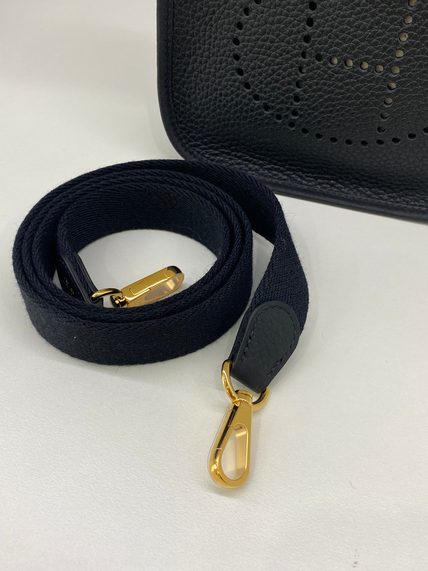 Hermes Mini Evelyne Black GHW