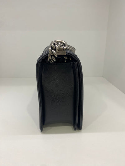 Chanel Boy Bag Black Large Caviar SHW