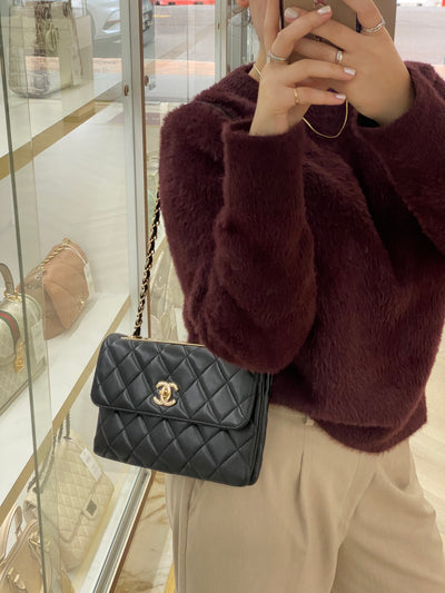 Chanel Trendy Flap Black Lambskin GHW