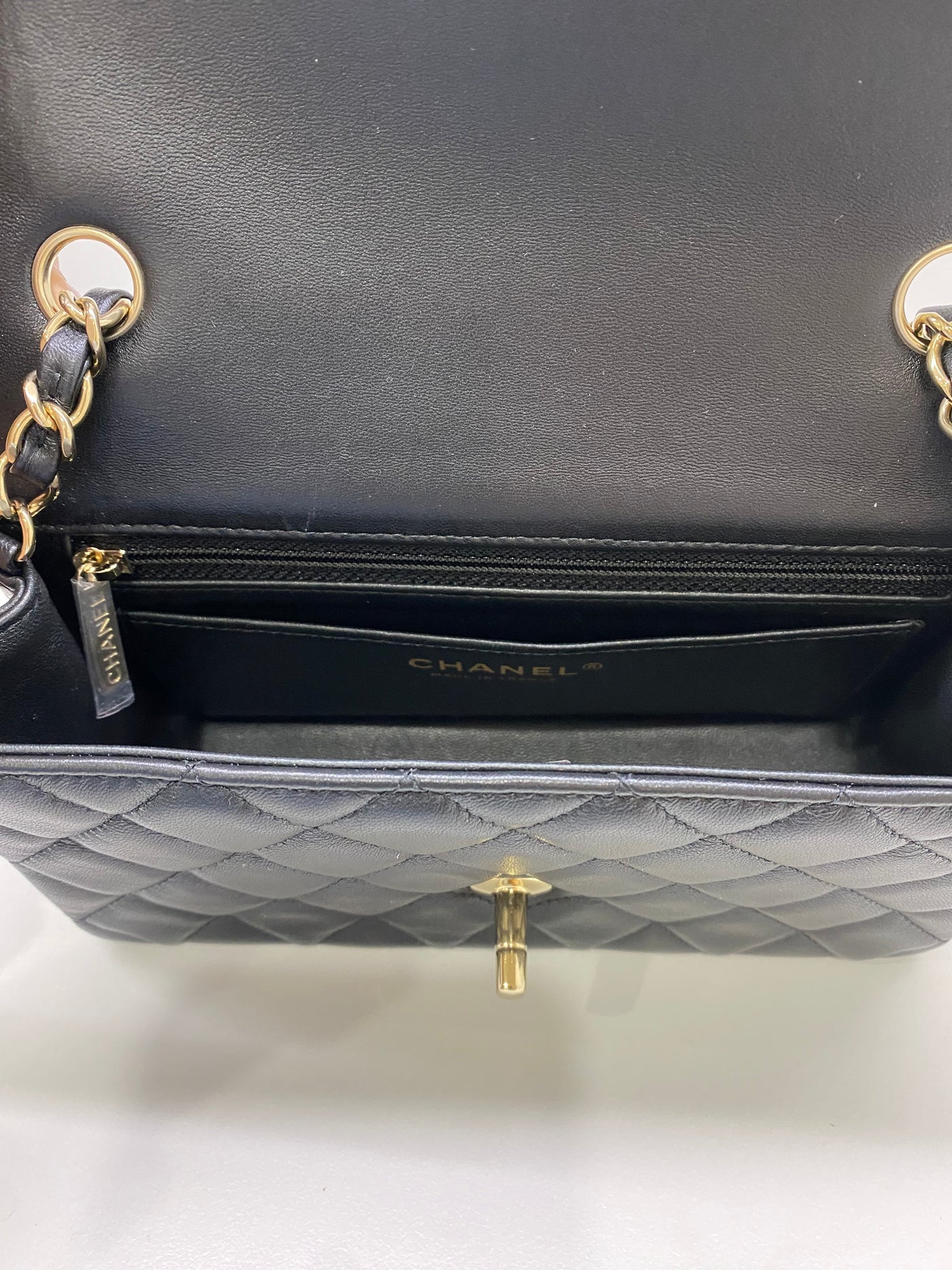 Chanel Mini Classic Bag Lambskin SGHW (microchip)