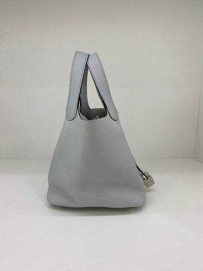 Hermes Picotin 18 Togo Bleu Pale PHW