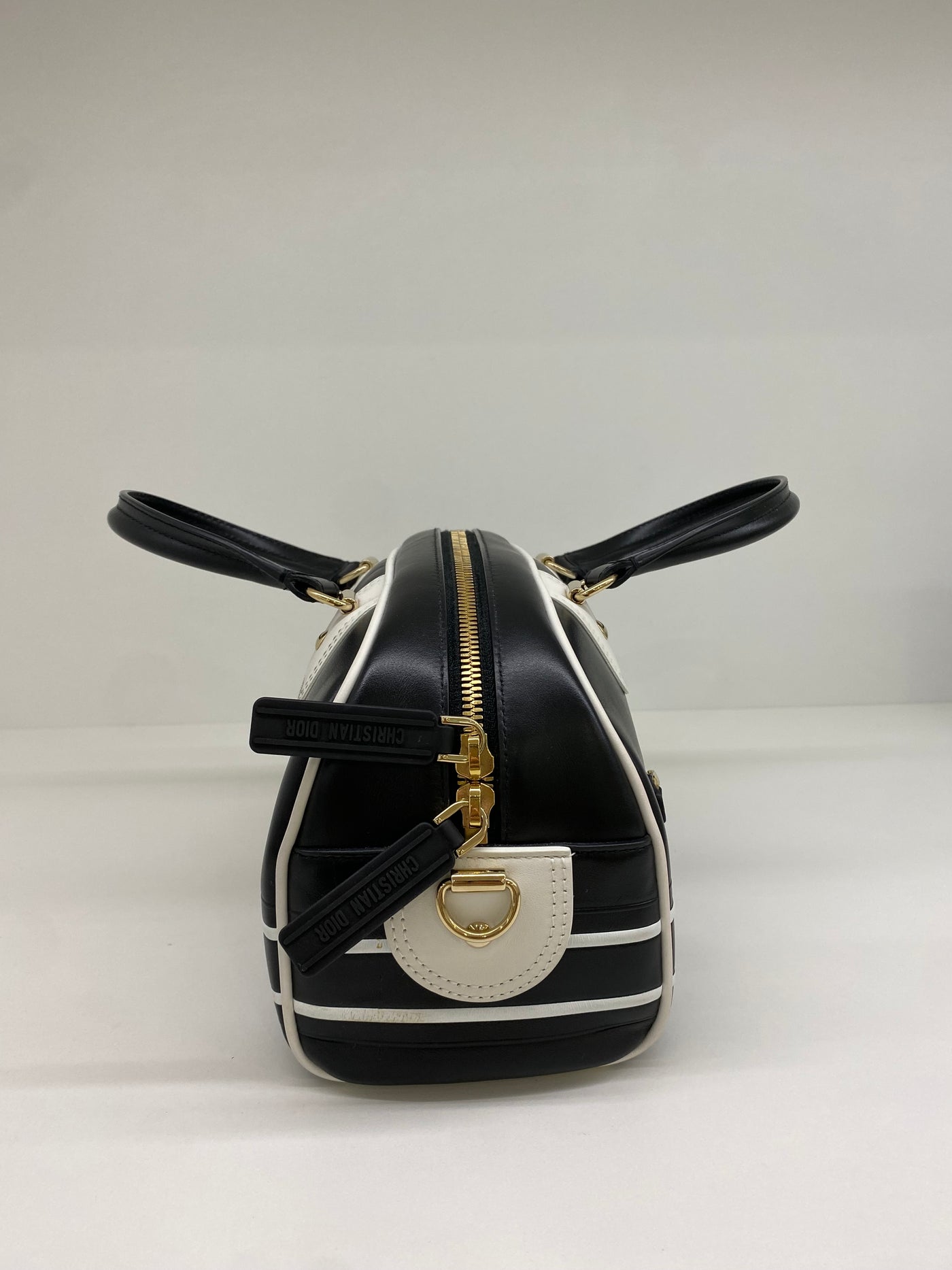 Christian Dior Bowling Bag - White & Black