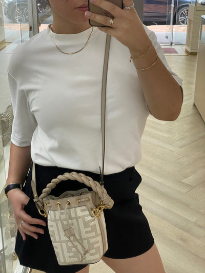 Fendi Mon Tresor Mini Bucket bag Beige