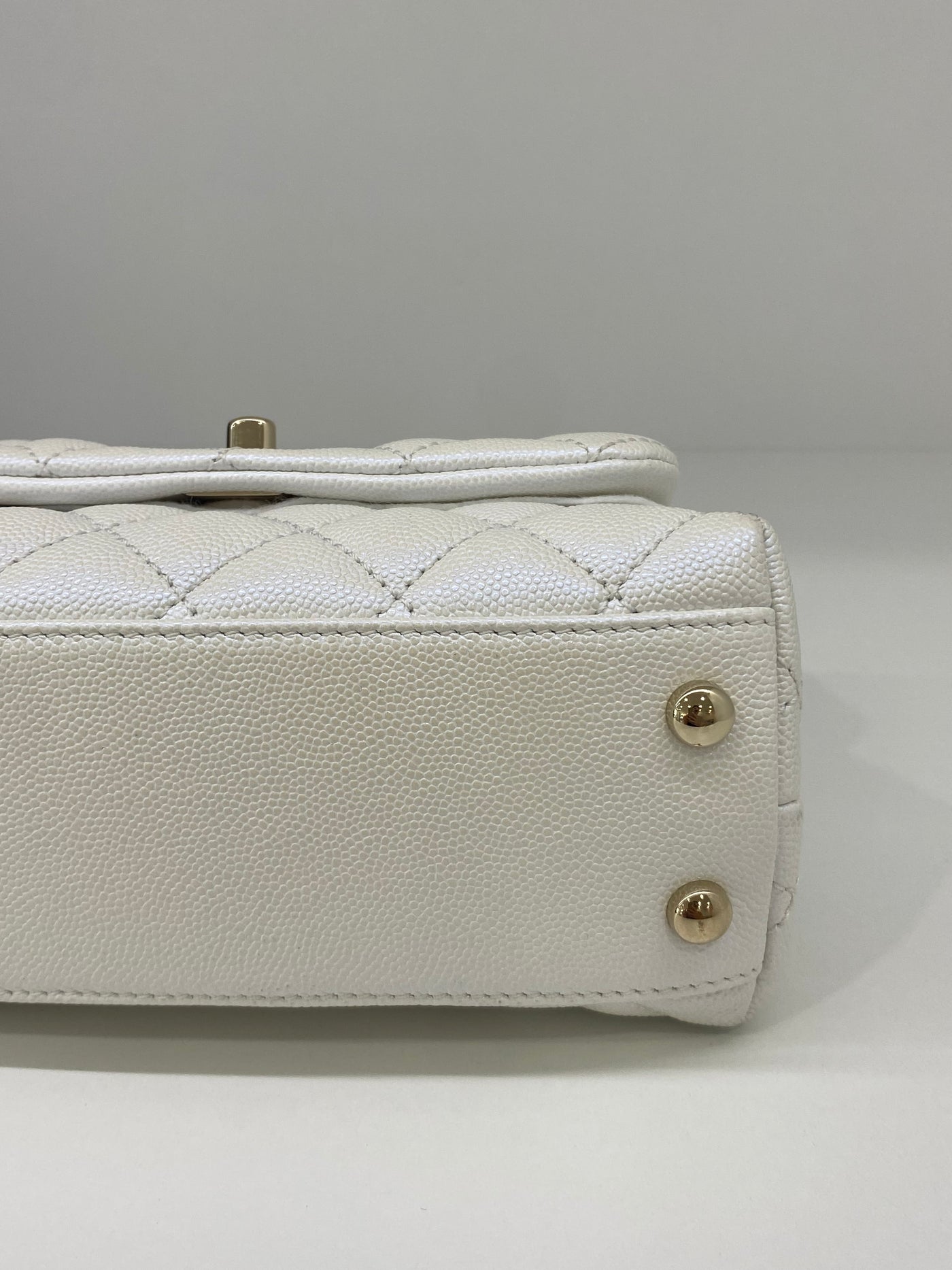 Chanel Coco Handle Extra Mini - White Iridescent