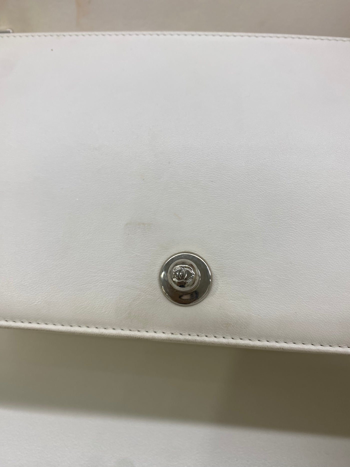 Chanel Boy Bag Medium - Off White Sequins SHW (series 24)