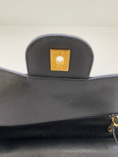 Chanel Classic Flap Large Jumbo Black Caviar GHW
