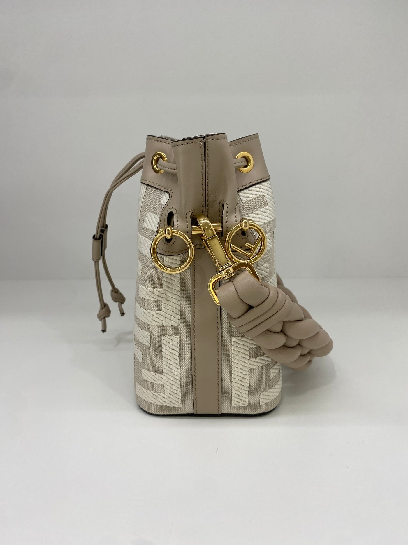 Fendi Mon Tresor Mini Bucket bag Beige