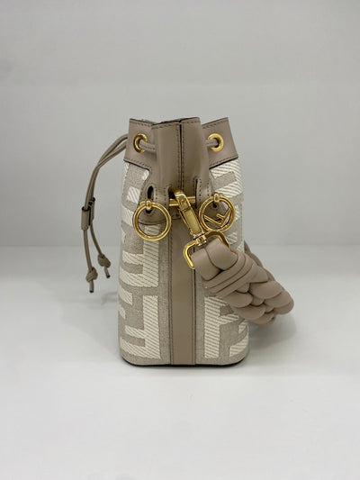 Fendi Mon Tresor Mini Bucket bag Beige