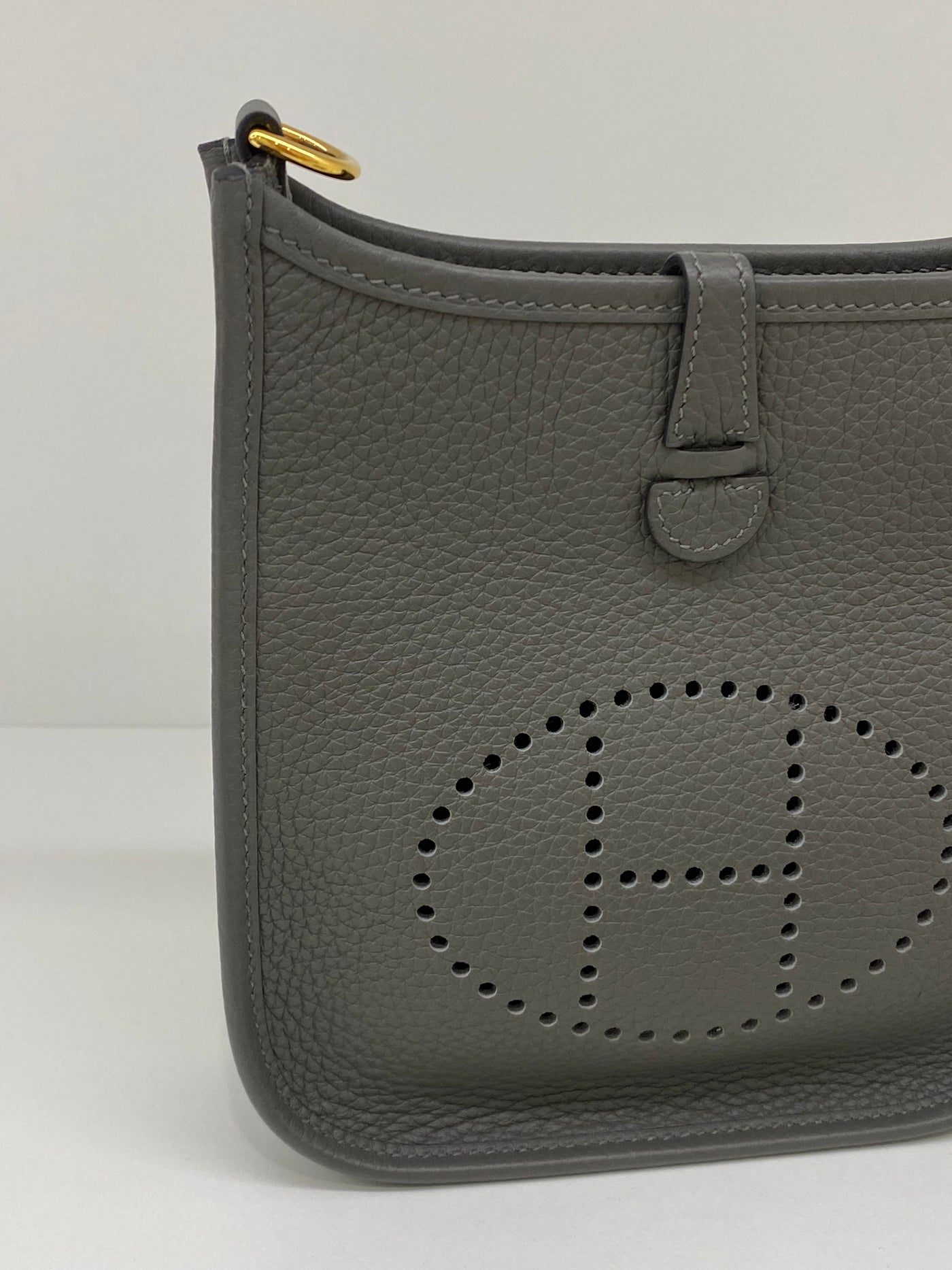 Hermes Mini Evelyn Gris Meyer GHW