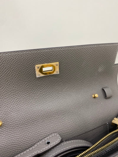 Hermès Kelly To Go Epsom Gris Meyer GHW