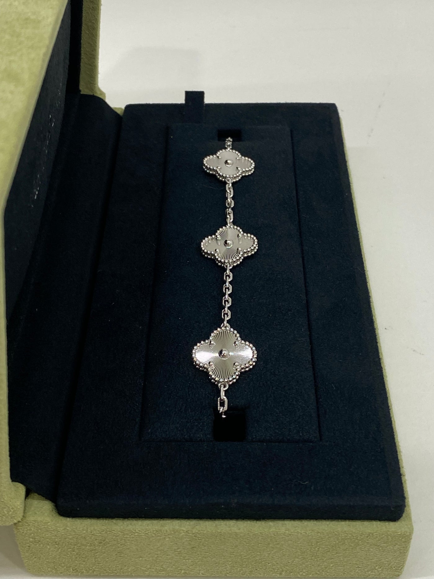 Van Cleef & Arpels 5 Motif Alhambra Bracelet White Gold