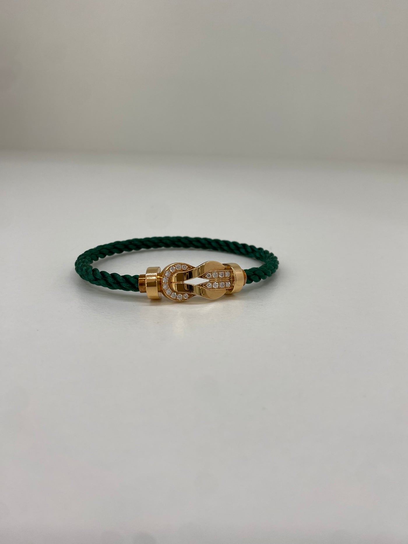 Fred Infinie Half Pave Diamond Bracelet Green RG