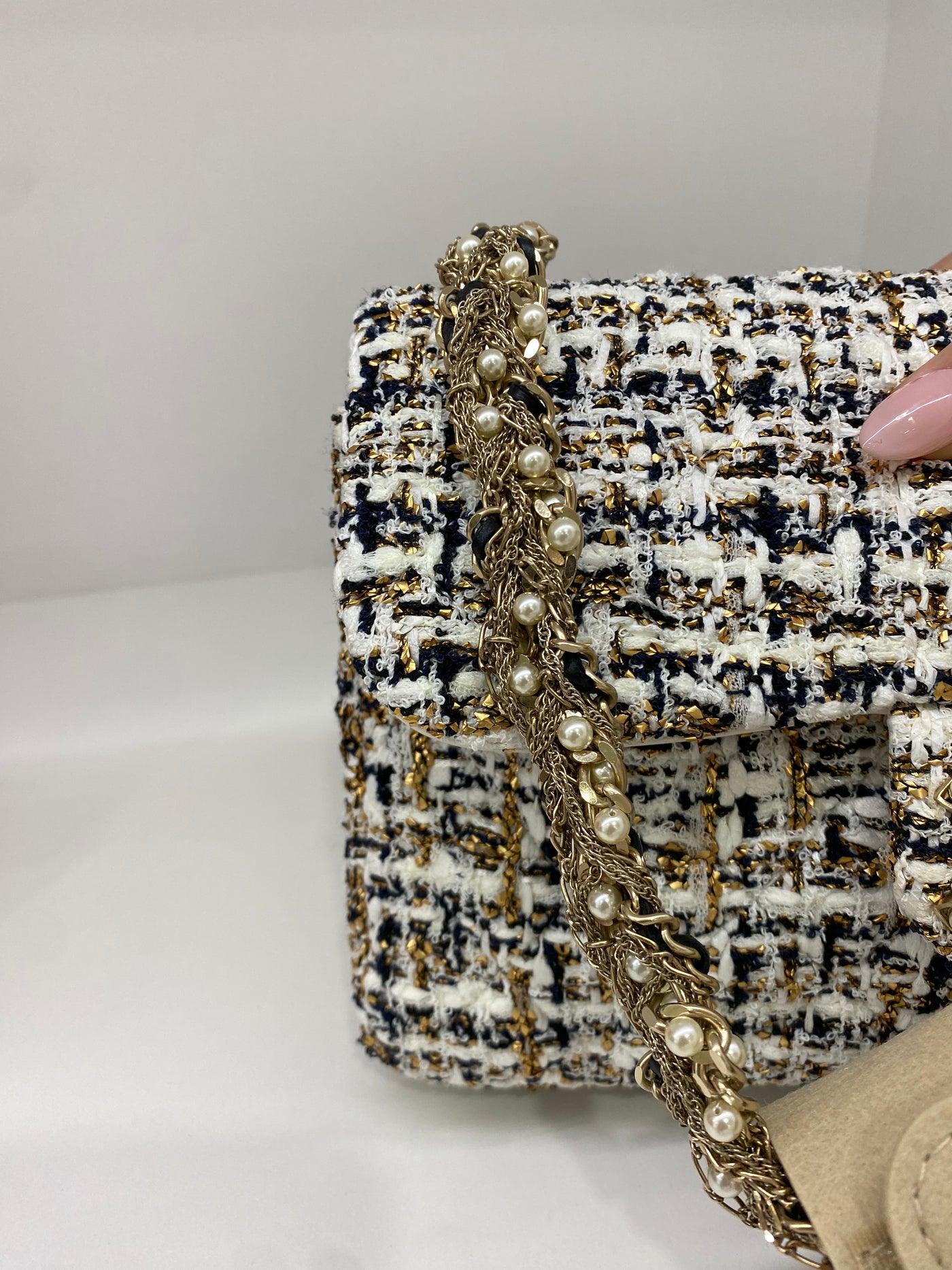 Chanel Tweed & Pearl Westminister bag