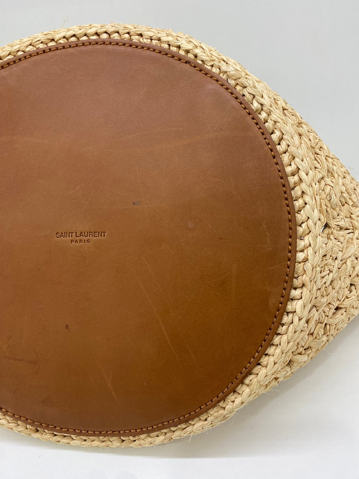 Saint Laurent Panier Raffia Tote