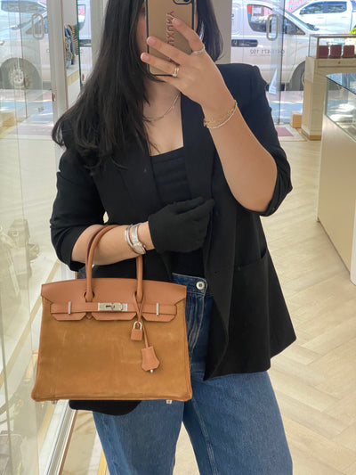 Hermès Birkin 30 Grizzly/ Gold Swift PHW