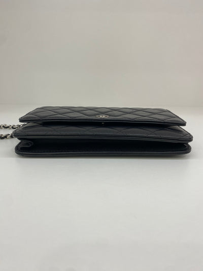 Chanel WOC Lambskin Black SHW