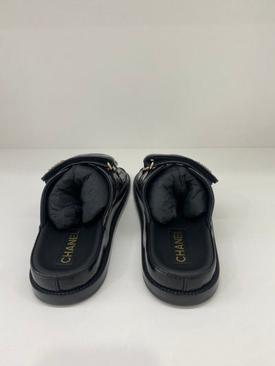 Chanel Dad Sandal Slide Black 39.5