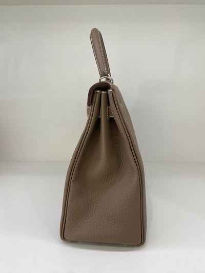 Hermès Kelly 35 Retourne Togo Etoupe PHW
