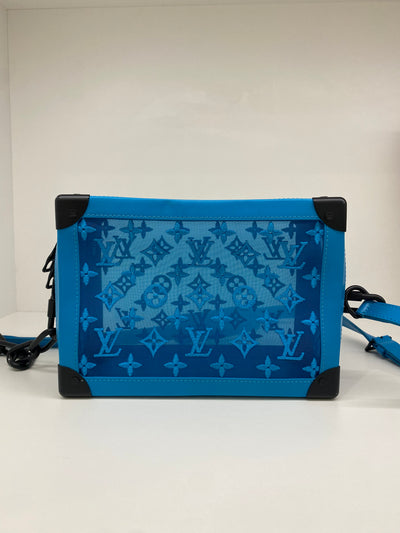 Louis Vuitton Leather/Mesh Blue Satchel