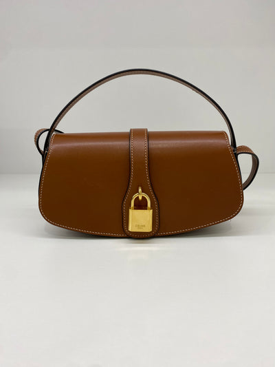 Celine Clutch on Strap Brown GHW