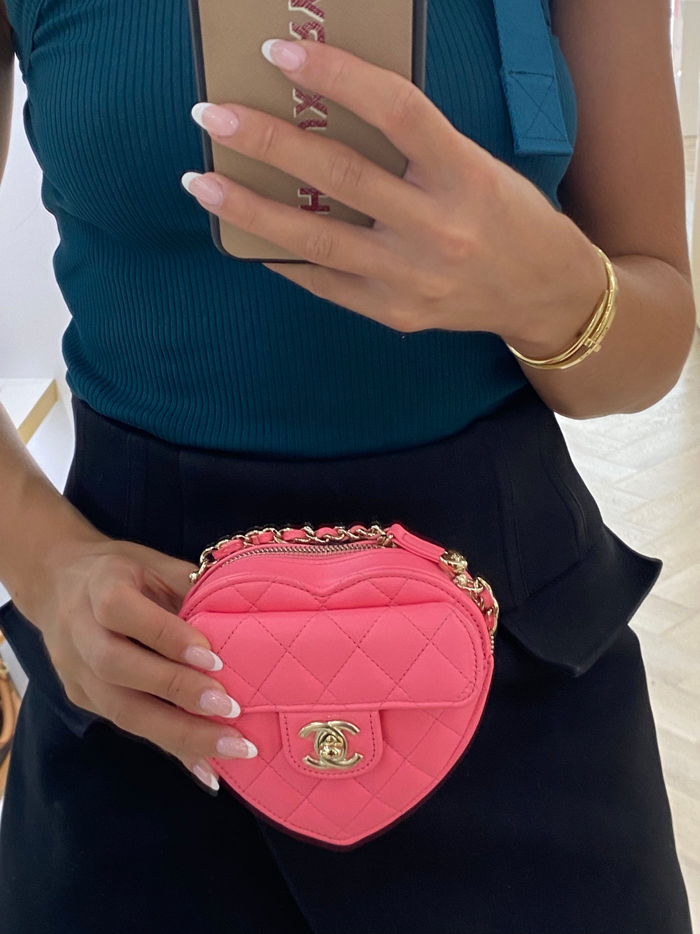 Chanel Heart Bag Small Pink