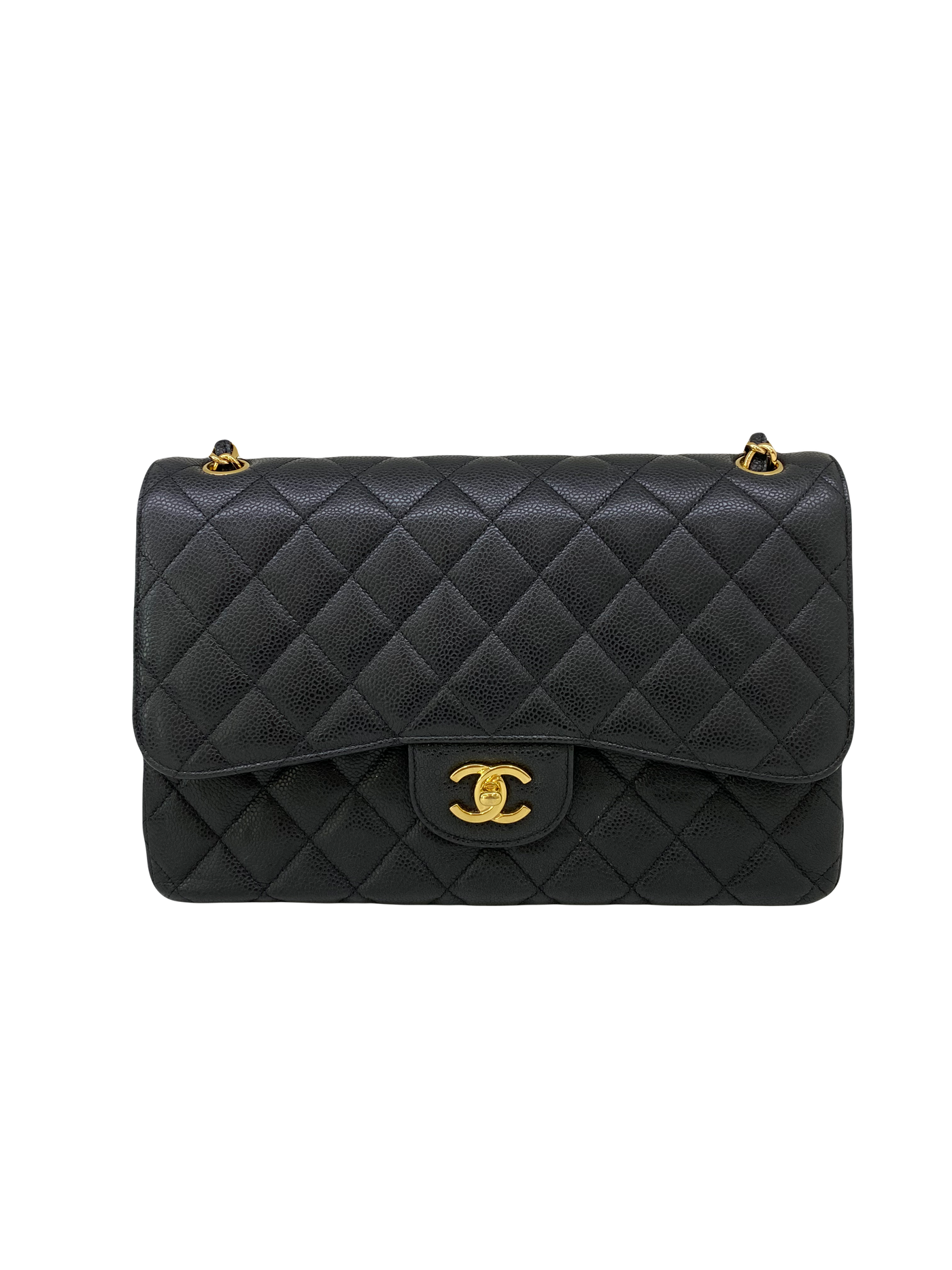 Chanel Classic Flap Jumbo Black Caviar GHW -  Year 2020