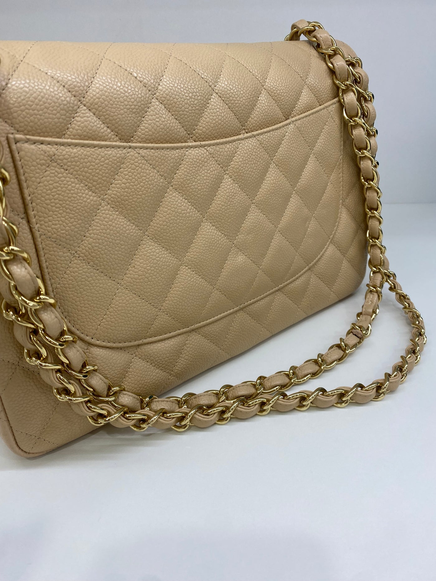 Chanel Classic Flap Jumbo Beige GHW