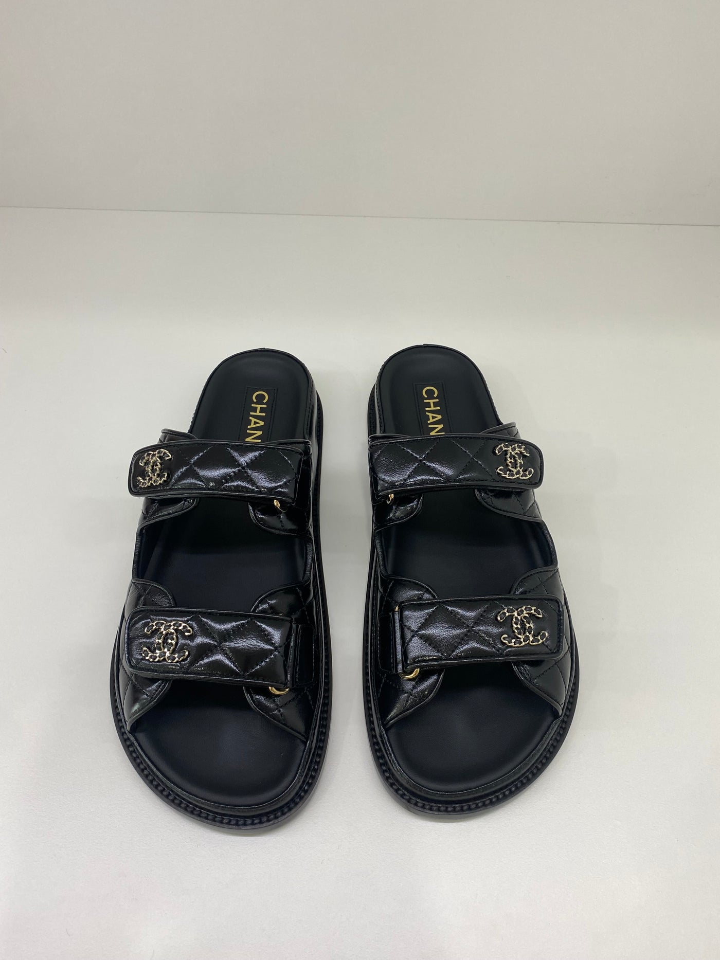 Chanel Dad Sandal Slide Black 39.5