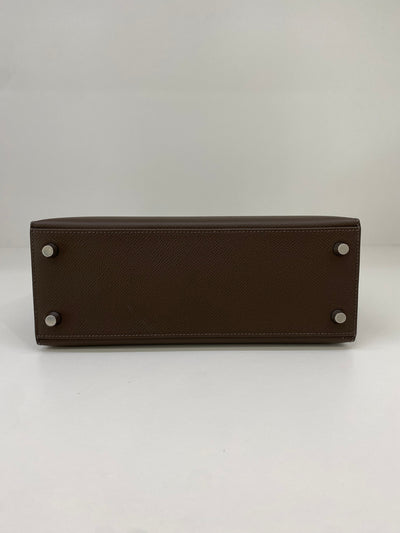 Hermes Kelly 25 Sellier Epsom Ecorce PHW