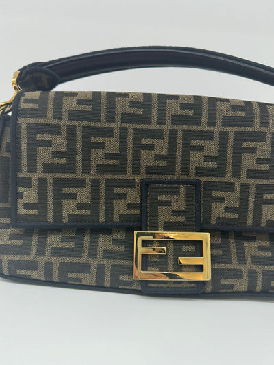 Fendi Baguette FF Logo Brown