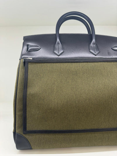 Hermès Cargo HAC Birkin 40 Military Green and Black box leather Bag