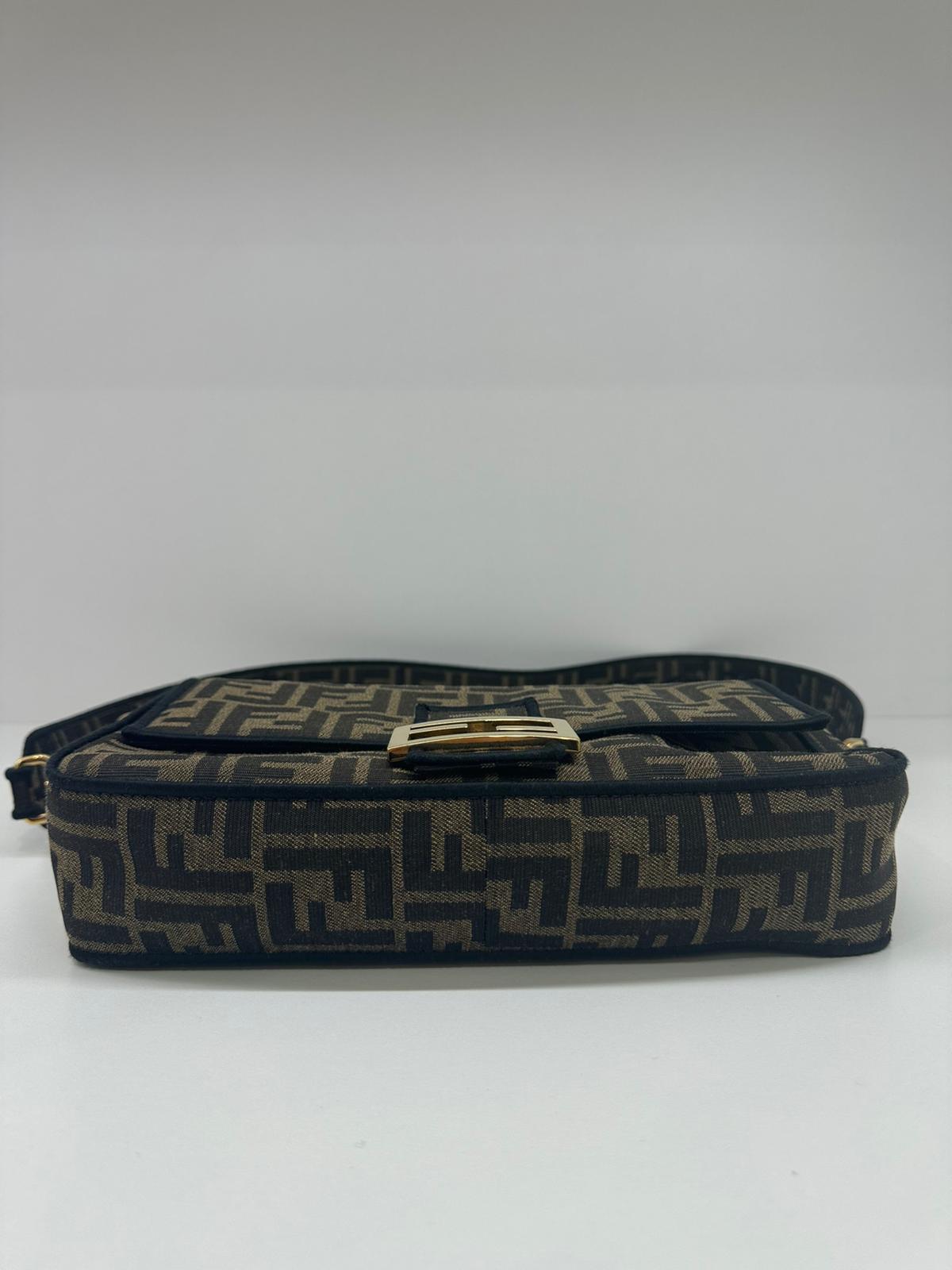 Fendi Baguette FF Logo Brown