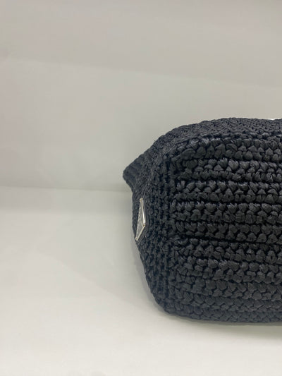 Prada Tote Black Raffia