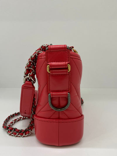 Chanel Small Gabrielle Red GHW