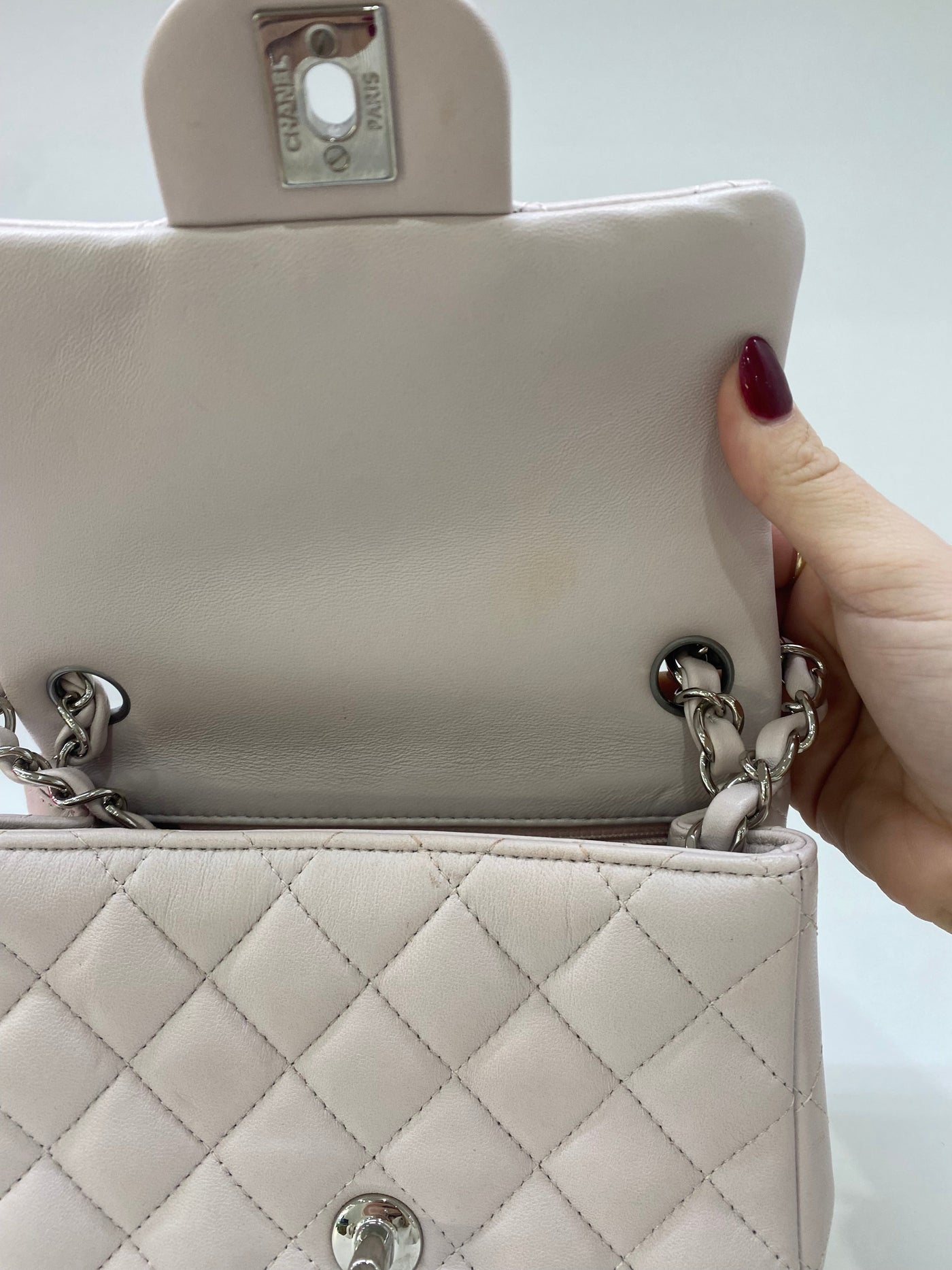 Chanel Classic Flap Square Mini Lilac SHW