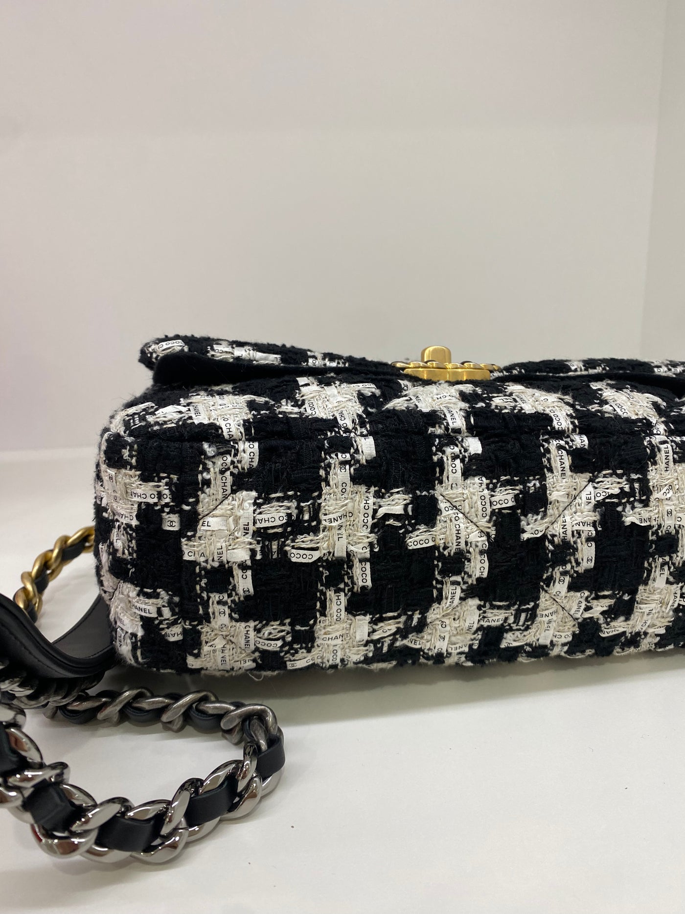 Chanel 19 bag small - Tweed houndstooth