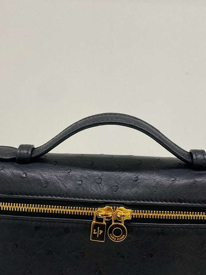 Loro Piana L19 Extra Pocket Ostrich Black – PH Luxury Consignment