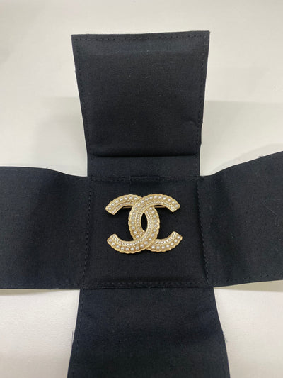 Chanel Pearl Crystal Brooch
