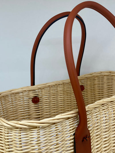 Hermes Picnic Barenia Osier Wicker Bag