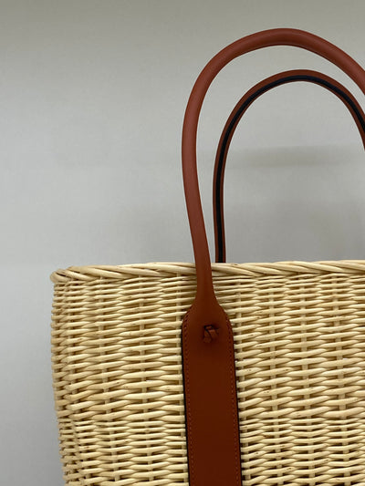 Hermes Picnic Barenia Osier Wicker Bag