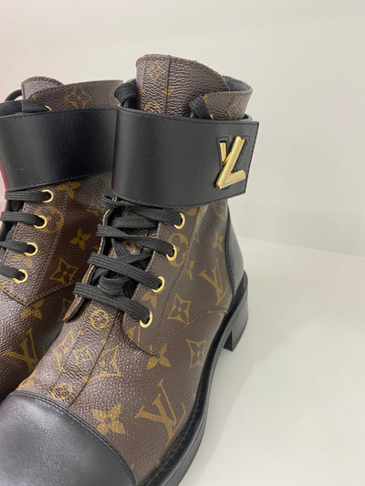 Louis Vuitton Monogram Wonderland Twist Boots size 39