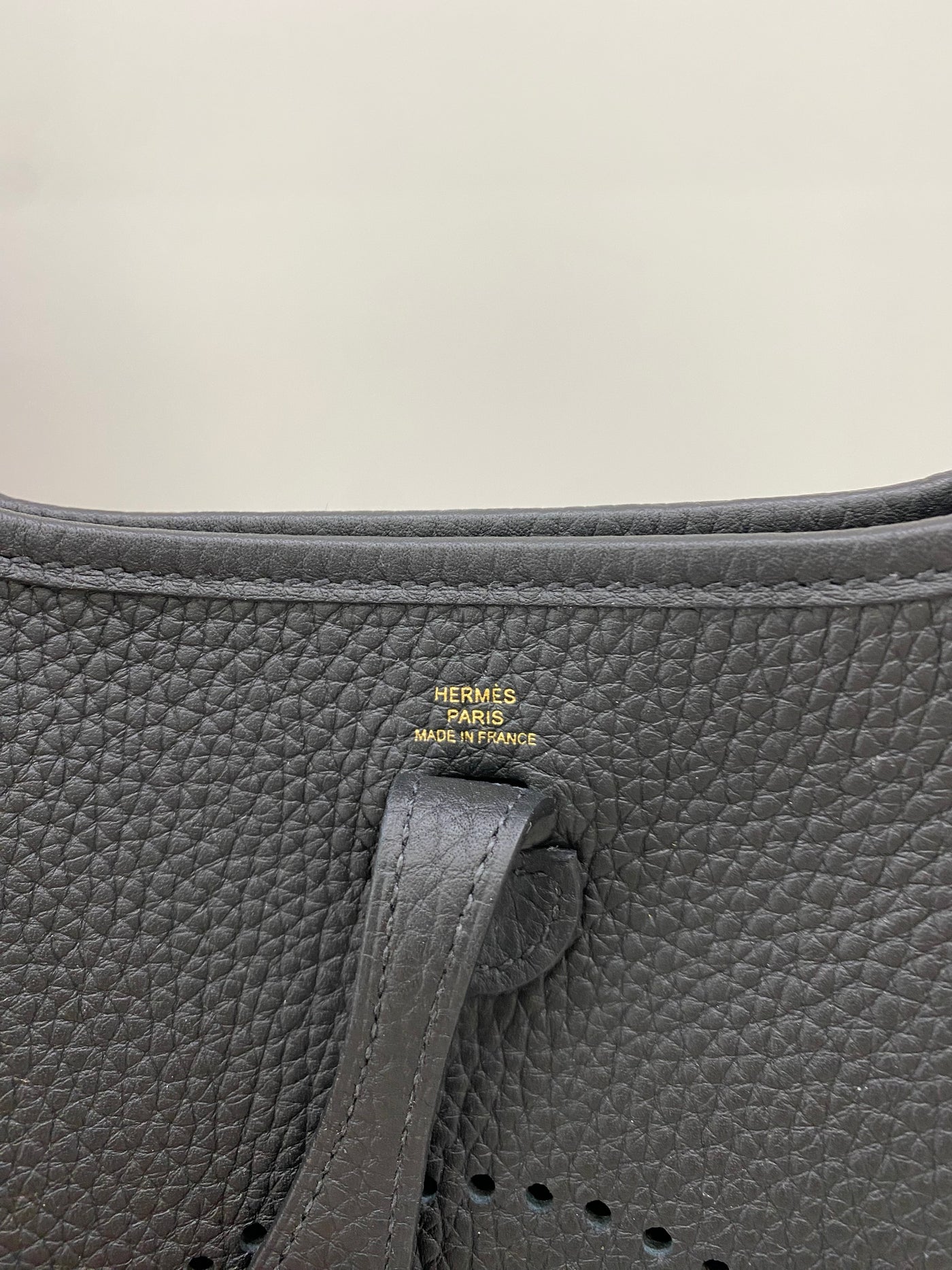 Hermès Mini Evelyne Noir GHW