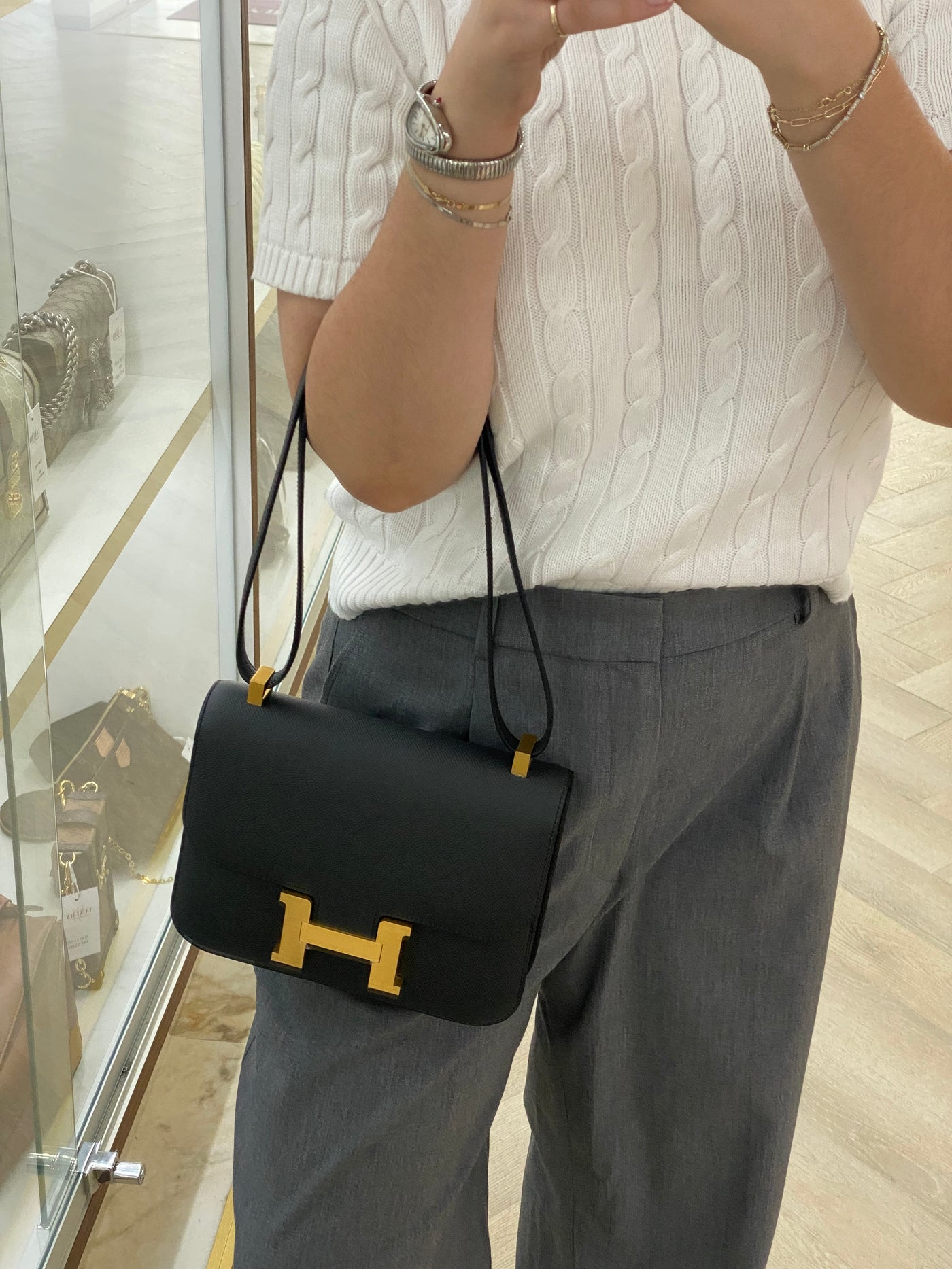 Hermès Constance 24 Epsom Bleu Ocean Brush Gold Hardware