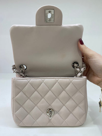 Chanel Classic Flap Square Mini Lilac SHW
