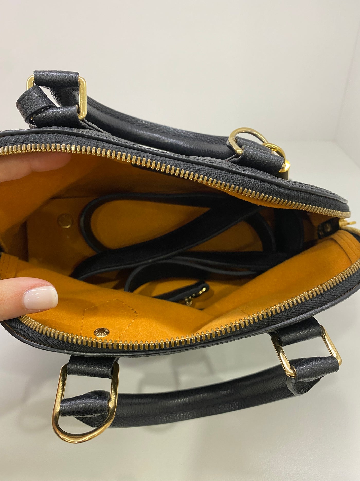Louis Vuitton Alma Black Empriente Leather GHW