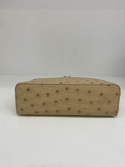 Loro Piana L19 Pouch Ostrich Beige SHW