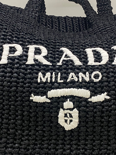 Prada Tote Black Raffia