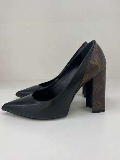 Louis Vuitton High Heels Black & Monogram 37